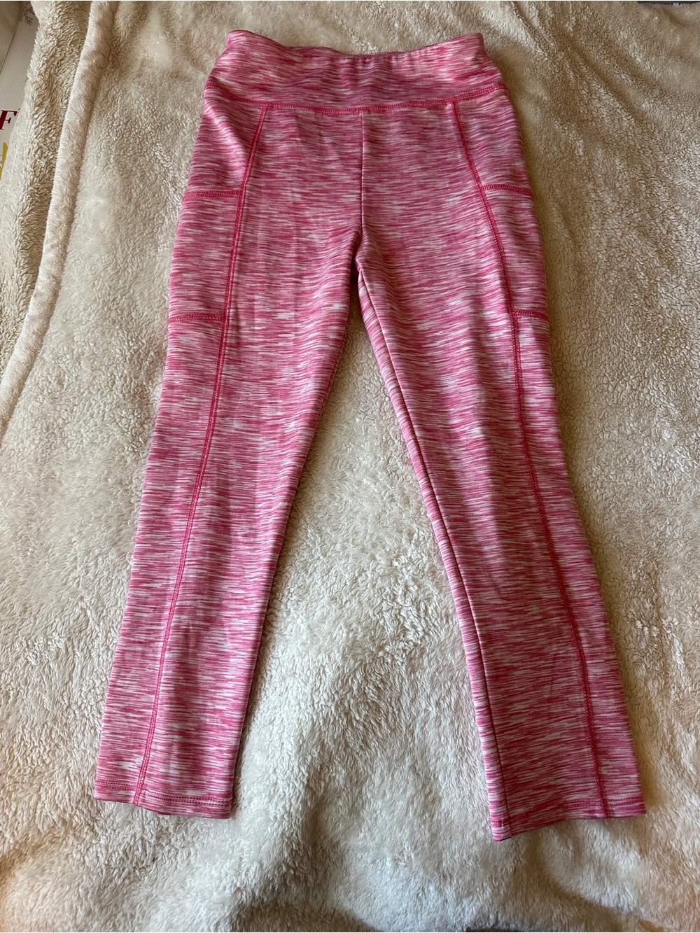J. Crew Women’s Pink Space-Dye 3/4 Active Leggings